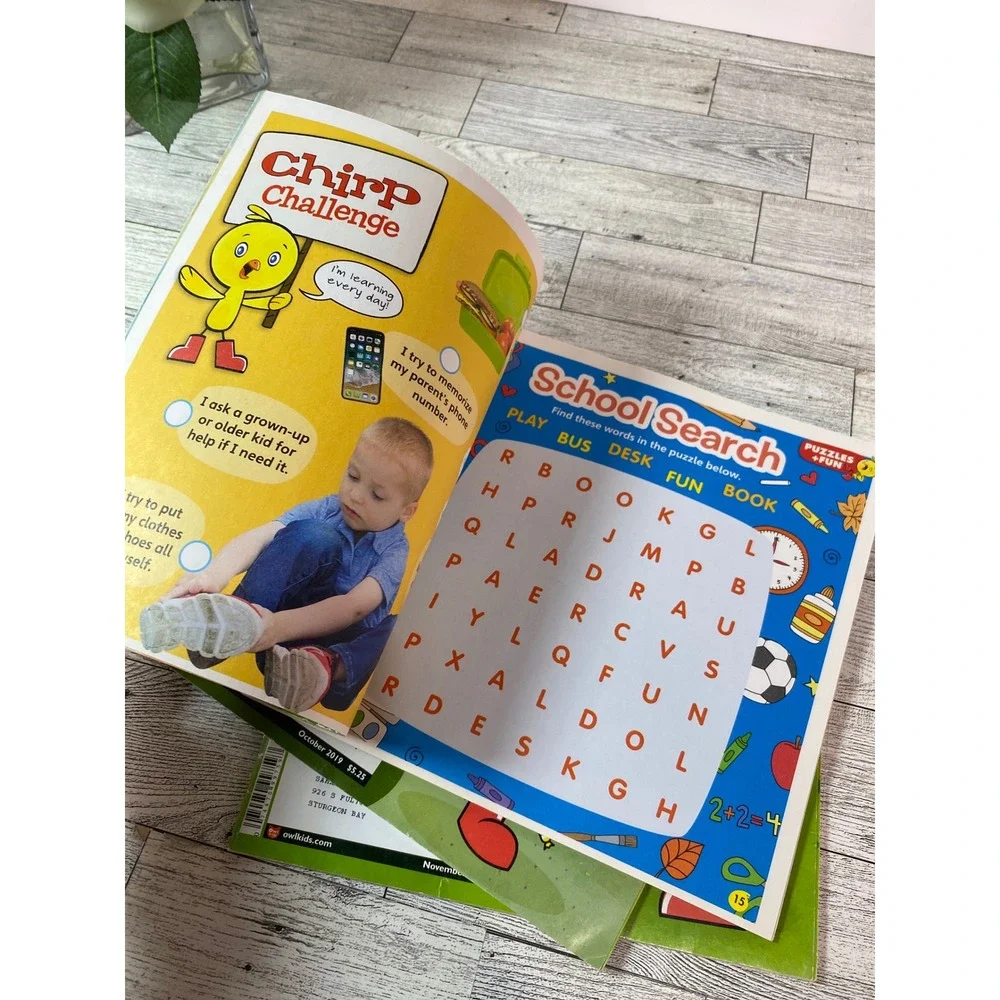 Chirp Magazine 3-Issue Lot Owl Kids Ages 3-6 Preschool Activities‎ 2019